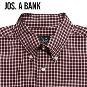 Jos A Bank 100% COTTON EXECUTIVE COLLECTION BUTTON UP SHIRT Men’s Large PLAID